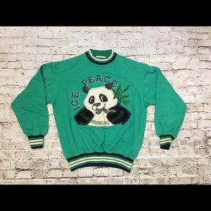 Vintage Iceberg Embroidered Panda Sweater